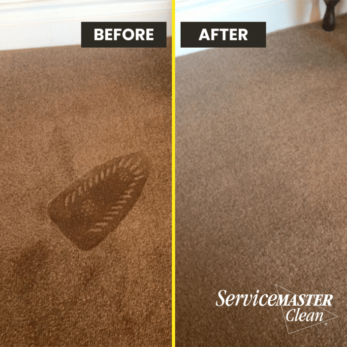 Iron mark removal before and after